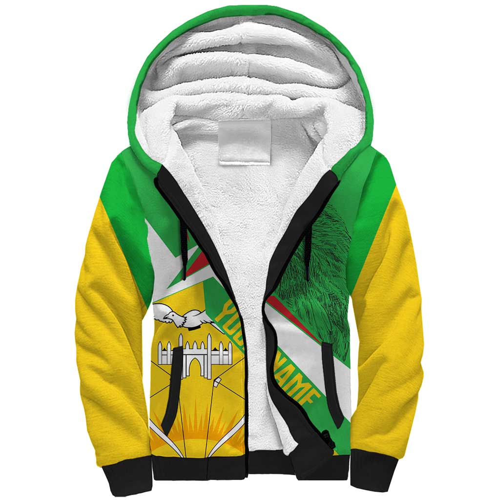 Mali Vulture Eagles Sherpa Hoodie African Pattern Flag Color
