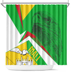 Mali Vulture Eagles Shower Curtain African Pattern Flag Color