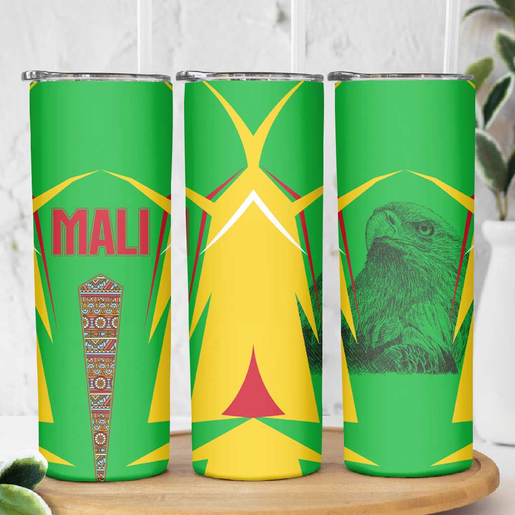 Mali Vulture Eagles Skinny Tumbler African Pattern Flag Color