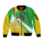 Mali Vulture Eagles Sleeve Zip Bomber Jacket African Pattern Flag Color