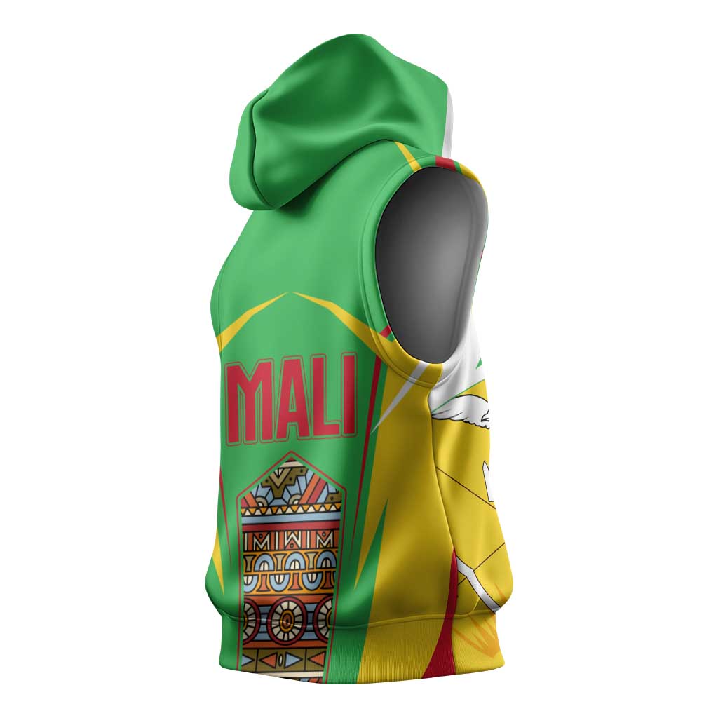 Mali Vulture Eagles Sleeveless Hoodie African Pattern Flag Color - African Pride