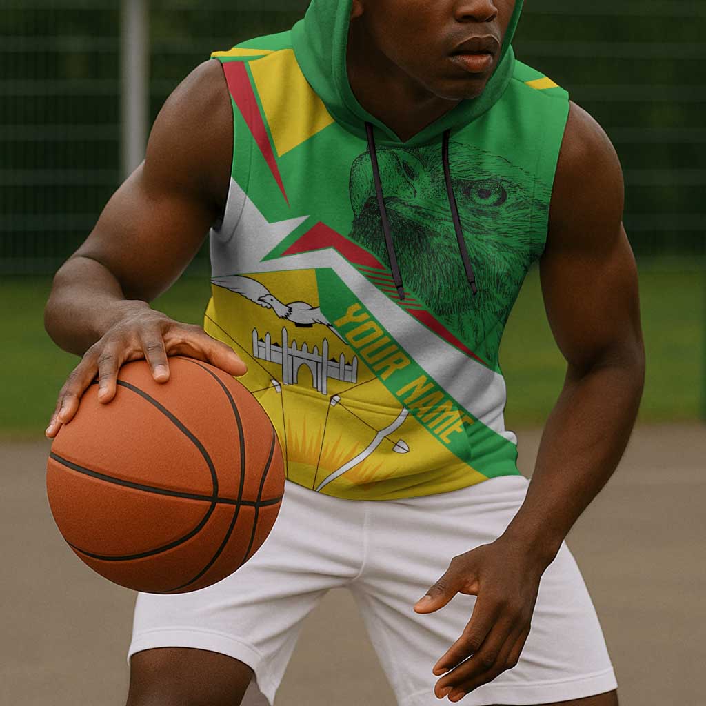 Mali Vulture Eagles Sleeveless Hoodie African Pattern Flag Color - African Pride