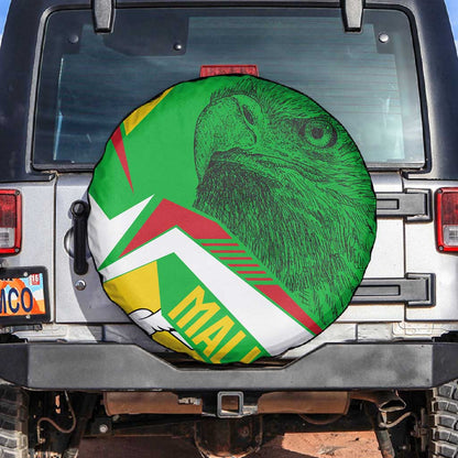 Mali Vulture Eagles Spare Tire Cover African Pattern Flag Color