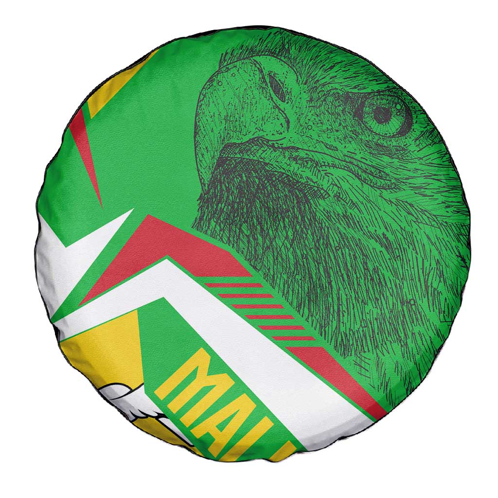 Mali Vulture Eagles Spare Tire Cover African Pattern Flag Color