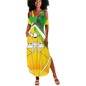 Mali Vulture Eagles Summer Maxi Dress African Pattern Flag Color
