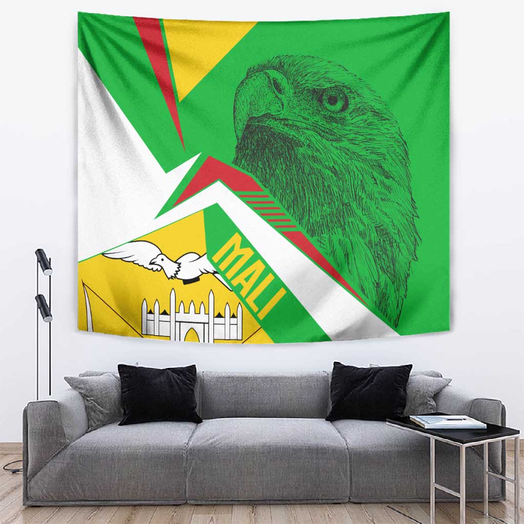 Mali Vulture Eagles Tapestry African Pattern Flag Color