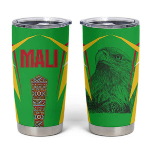 Mali Vulture Eagles Tumbler Cup African Pattern Flag Color