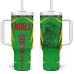 Mali Vulture Eagles Tumbler With Handle African Pattern Flag Color