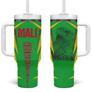 Mali Vulture Eagles Tumbler With Handle African Pattern Flag Color