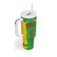 Mali Vulture Eagles Tumbler With Handle African Pattern Flag Color