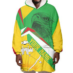 Mali Vulture Eagles Wearable Blanket Hoodie African Pattern Flag Color