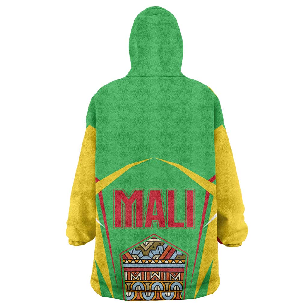 Mali Vulture Eagles Wearable Blanket Hoodie African Pattern Flag Color