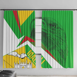 Mali Vulture Eagles Window Curtain African Pattern Flag Color