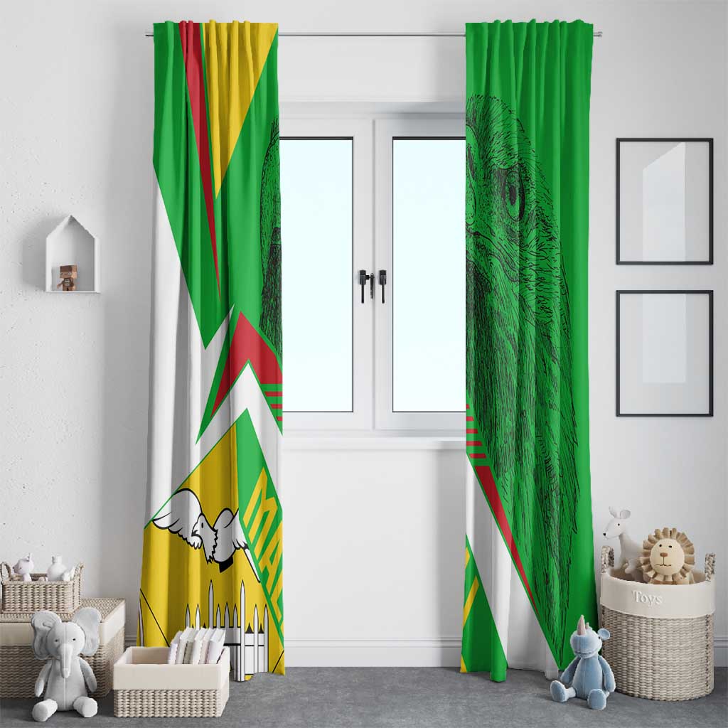 Mali Vulture Eagles Window Curtain African Pattern Flag Color
