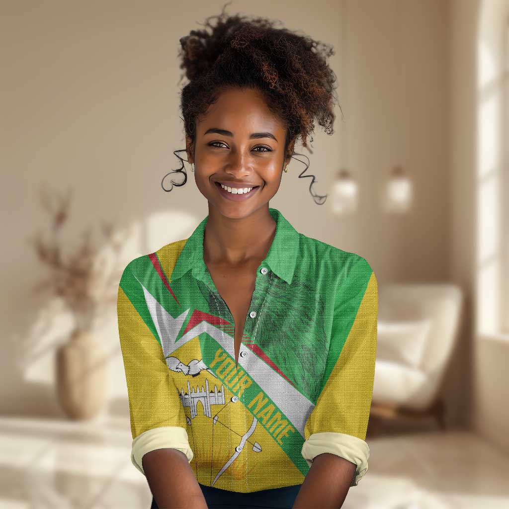 Mali Vulture Eagles Women Casual Shirt African Pattern Flag Color