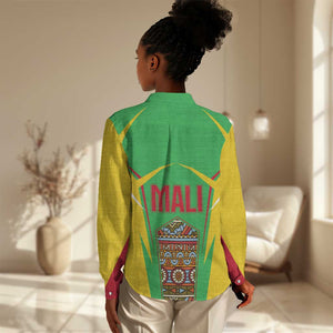 Mali Vulture Eagles Women Casual Shirt African Pattern Flag Color