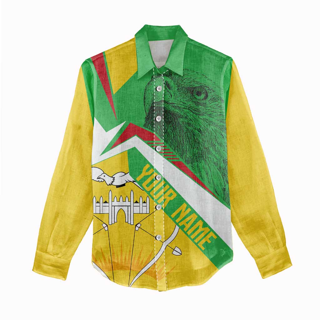 Mali Vulture Eagles Women Casual Shirt African Pattern Flag Color