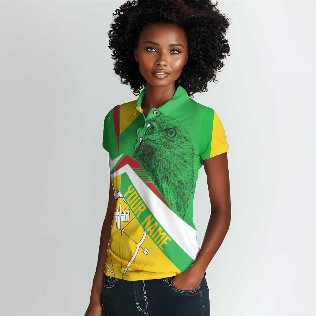 Mali Vulture Eagles Women Polo Shirt African Pattern Flag Color
