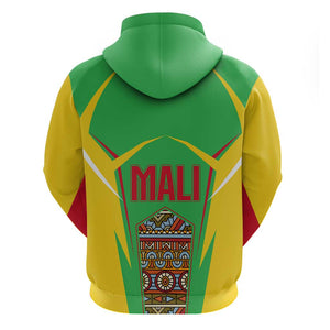 Mali Vulture Eagles Zip Hoodie African Pattern Flag Color
