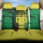 Personalized Senegal Football Lion Back Car Seat Cover Fierce Roaring Lion Soccer Art With Senegal Flag
