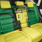 Personalized Senegal Football Lion Back Car Seat Cover Fierce Roaring Lion Soccer Art With Senegal Flag