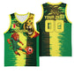 Personalized Senegal Football Lion Basketball Jersey Fierce Roaring Lion Soccer Art With Senegal Flag