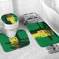 Personalized Senegal Football Lion Bathroom Set Fierce Roaring Lion Soccer Art With Senegal Flag