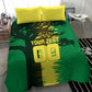 Personalized Senegal Football Lion Bedding Set Fierce Roaring Lion Soccer Art With Senegal Flag