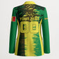 Personalized Senegal Football Lion Blazer Fierce Roaring Lion Soccer Art With Senegal Flag