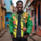 Personalized Senegal Football Lion Bomber Jacket Fierce Roaring Lion Soccer Art With Senegal Flag