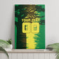Personalized Senegal Football Lion Canvas Wall Art Fierce Roaring Lion Soccer Art With Senegal Flag