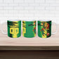 Personalized Senegal Football Lion Ceramic Mug Fierce Roaring Lion Soccer Art With Senegal Flag