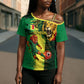 Personalized Senegal Football Lion Cross Shoulder Shirt Fierce Roaring Lion Soccer Art With Senegal Flag