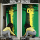 Personalized Senegal Football Lion Door Cover Fierce Roaring Lion Soccer Art With Senegal Flag