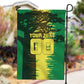 Personalized Senegal Football Lion Garden Flag Fierce Roaring Lion Soccer Art With Senegal Flag