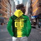 Personalized Senegal Football Lion Hoodie Fierce Roaring Lion Soccer Art With Senegal Flag