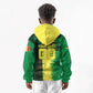 Personalized Senegal Football Lion Kid Hoodie Fierce Roaring Lion Soccer Art With Senegal Flag