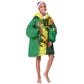 Personalized Senegal Football Lion Kid Wearable Blanket Hoodie Fierce Roaring Lion Soccer Art With Senegal Flag