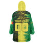Personalized Senegal Football Lion Kid Wearable Blanket Hoodie Fierce Roaring Lion Soccer Art With Senegal Flag