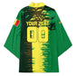 Personalized Senegal Football Lion Kimono Fierce Roaring Lion Soccer Art With Senegal Flag