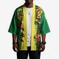Personalized Senegal Football Lion Kimono Fierce Roaring Lion Soccer Art With Senegal Flag