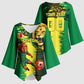 Personalized Senegal Football Lion Kimono Sleeve Blouse Fierce Roaring Lion Soccer Art With Senegal Flag