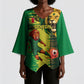 Personalized Senegal Football Lion Kimono Sleeve Blouse Fierce Roaring Lion Soccer Art With Senegal Flag