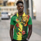 Personalized Senegal Football Lion Polo Shirt Fierce Roaring Lion Soccer Art With Senegal Flag