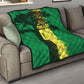 Personalized Senegal Football Lion Quilt Fierce Roaring Lion Soccer Art With Senegal Flag