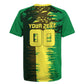 Personalized Senegal Football Lion Rugby Jersey Fierce Roaring Lion Soccer Art With Senegal Flag