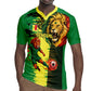 Personalized Senegal Football Lion Rugby Jersey Fierce Roaring Lion Soccer Art With Senegal Flag