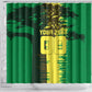 Personalized Senegal Football Lion Shower Curtain Fierce Roaring Lion Soccer Art With Senegal Flag