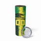 Personalized Senegal Football Lion Skinny Tumbler Fierce Roaring Lion Soccer Art With Senegal Flag
