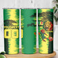 Personalized Senegal Football Lion Skinny Tumbler Fierce Roaring Lion Soccer Art With Senegal Flag